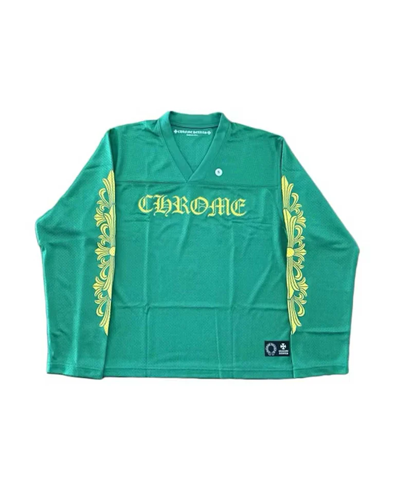 Chrome Hearts Mesh GreenYellow LS Jersey