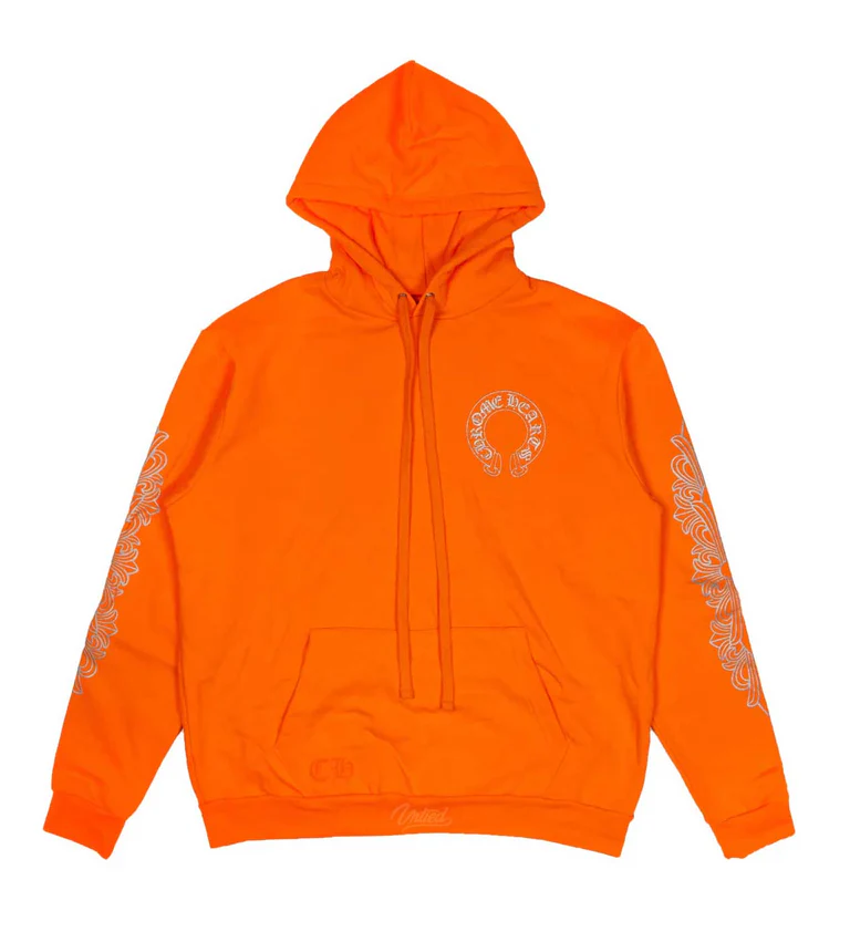 Chrome Hearts Ultra Miami Horseshoe Hoodie OrangeSilver