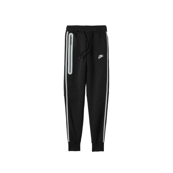 Nike Sportswear Tech Fleece Full Zip Hoodie Joggers Reflective Details Set Black Bemis Silver