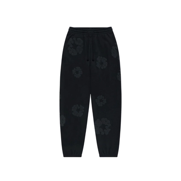 Denim Tears Cotton Wreath Sweatpants Black Monochrome