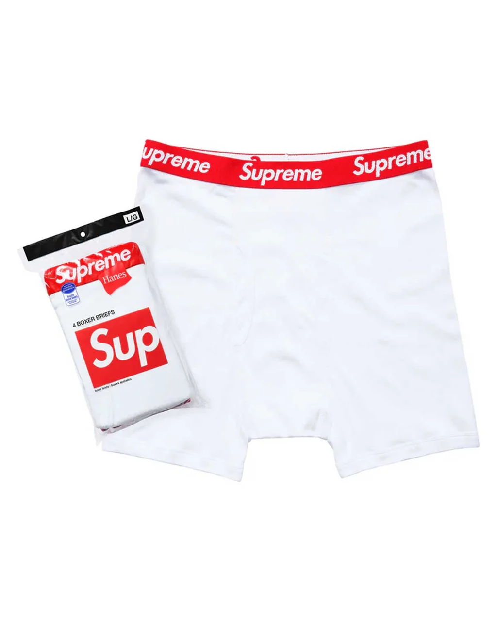 Supreme x Hanes Boxer Briefs White (2 Pack)