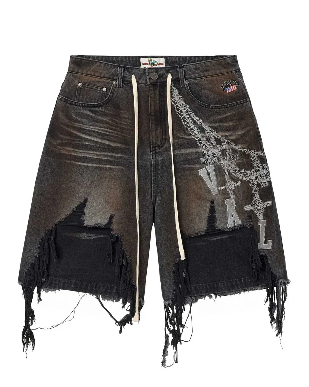 Vale Forever Chain Jorts Black