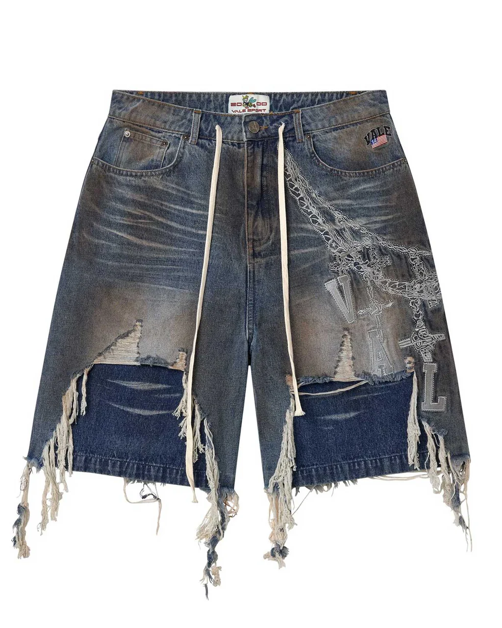 Vale Forever Chain Jorts Blue