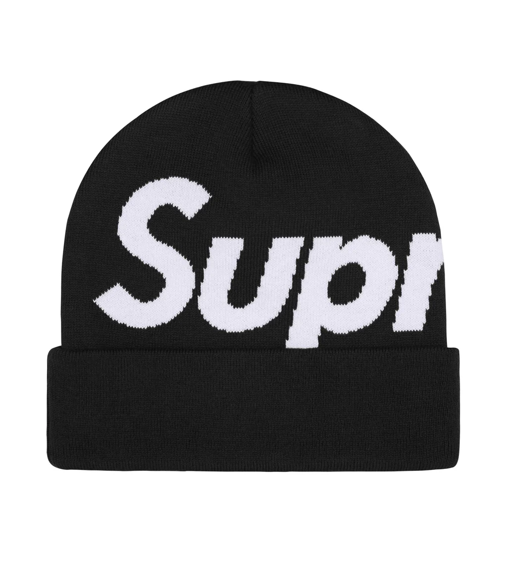 Supreme Big Logo Beanie Black